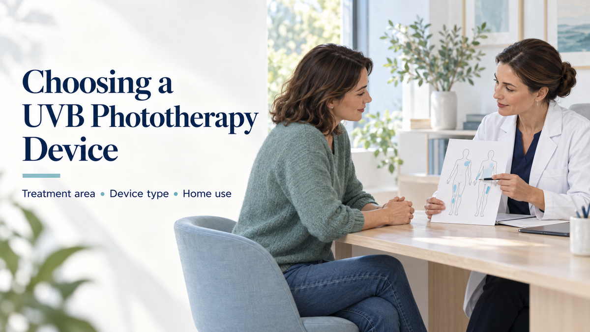 How to Choose a UVB Phototherapy Device: A Practical Guide to Treatment Area, Device Type, and Home Use