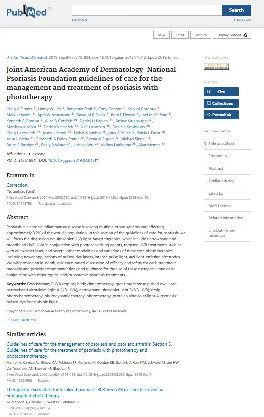 Narrowband UVB for Psoriasis