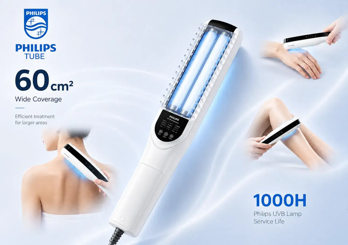 UVBWell Luma Comb Handheld 311nm UVB Phototherapy Lamp at Home